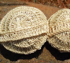 Handmade Vetriver Sisal Natural Bath Scrub/Loofah-10cm-set of 2