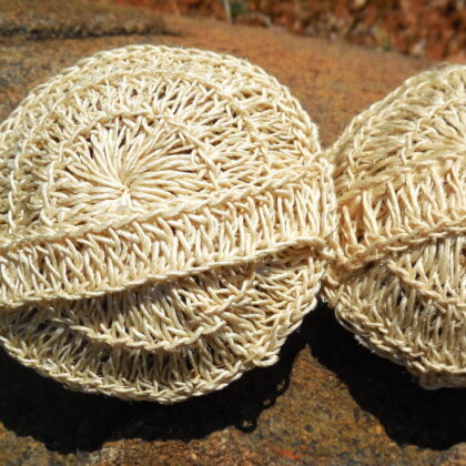 Handmade Vetriver Sisal Natural Bath Scrub/Loofah-10cm-set of 2